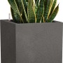 Lechuza Canto Stone high Pflanzgefäß, graphitschwarz, 40x76cm, mit Bewässerungssystem.