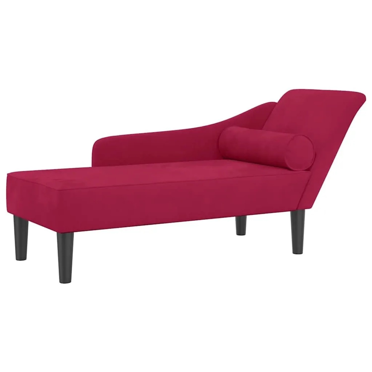 vidaXL Chaiselongue mit Kissen Weinrot Samt 4007592