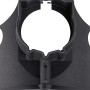 Schwarze Gerätedose mit Membran, 68 mm tief, für Unterputzmontage.