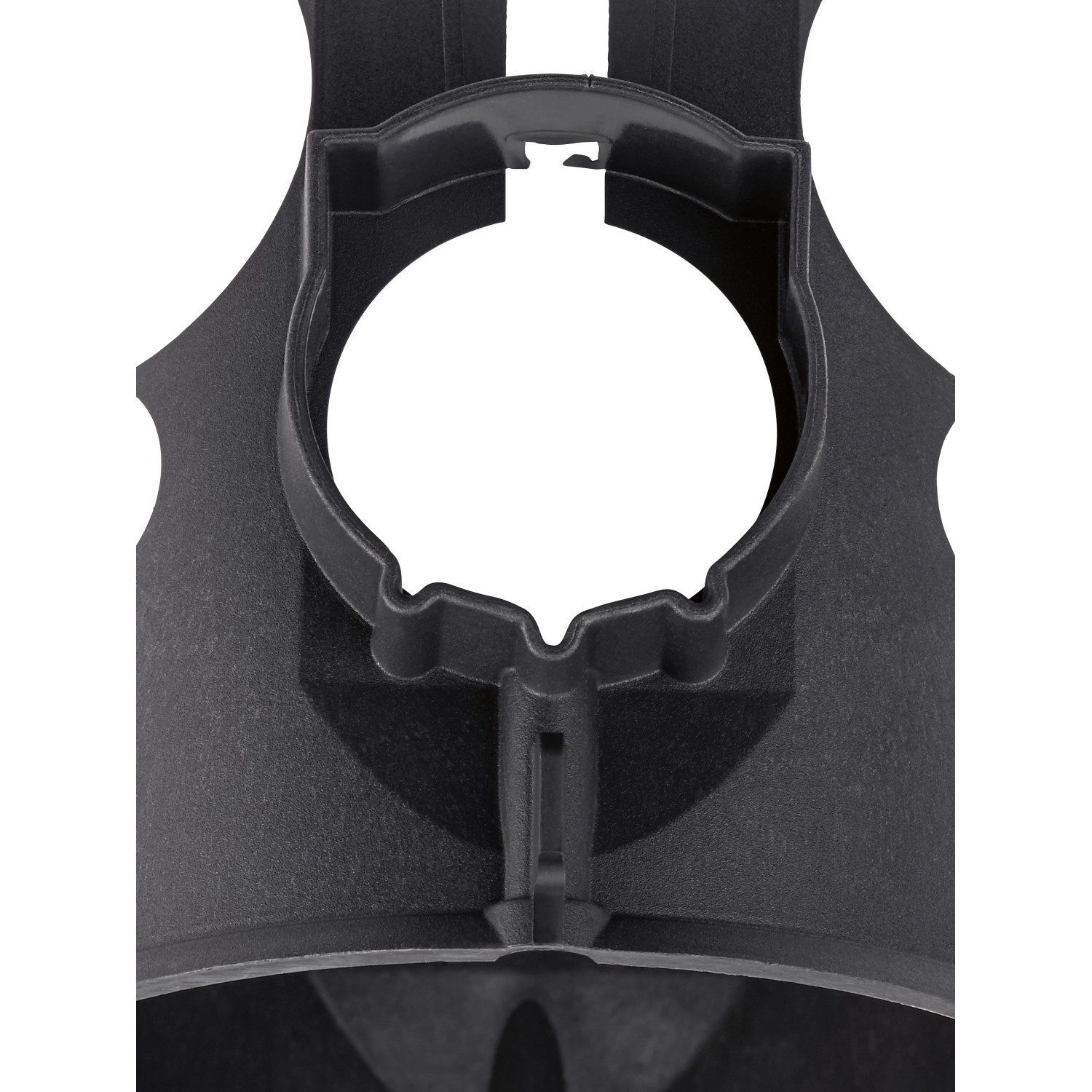 Schwarze Gerätedose mit Membran, 68 mm tief, für Unterputzmontage.