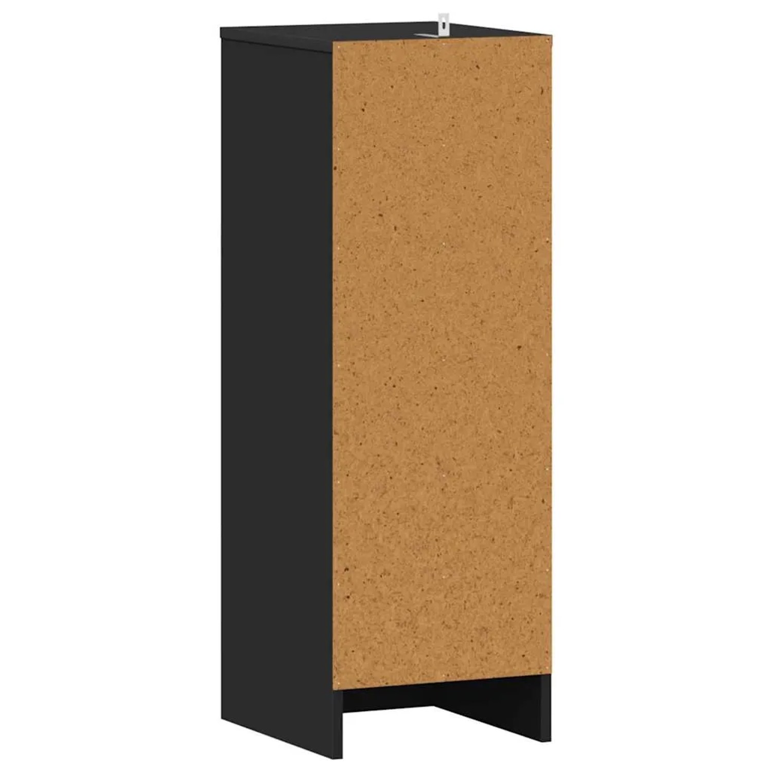 vidaXL Schuhschrank, schwarz, 92cm hoch, aus Holzwerkstoff. Rückansicht.