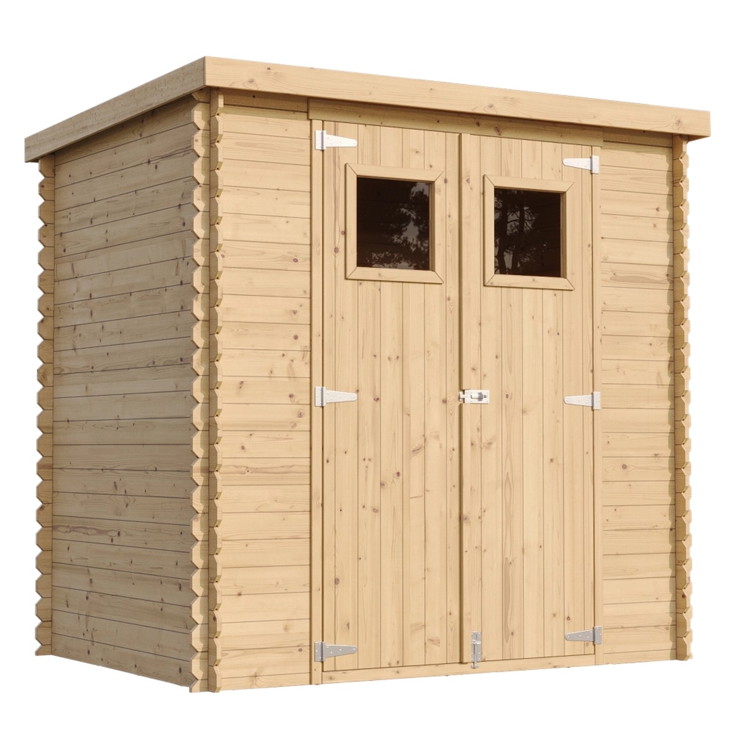 Timbela Gartenhaus M311 aus Holz, ideal als Fahrradschuppen oder Gerätehaus.