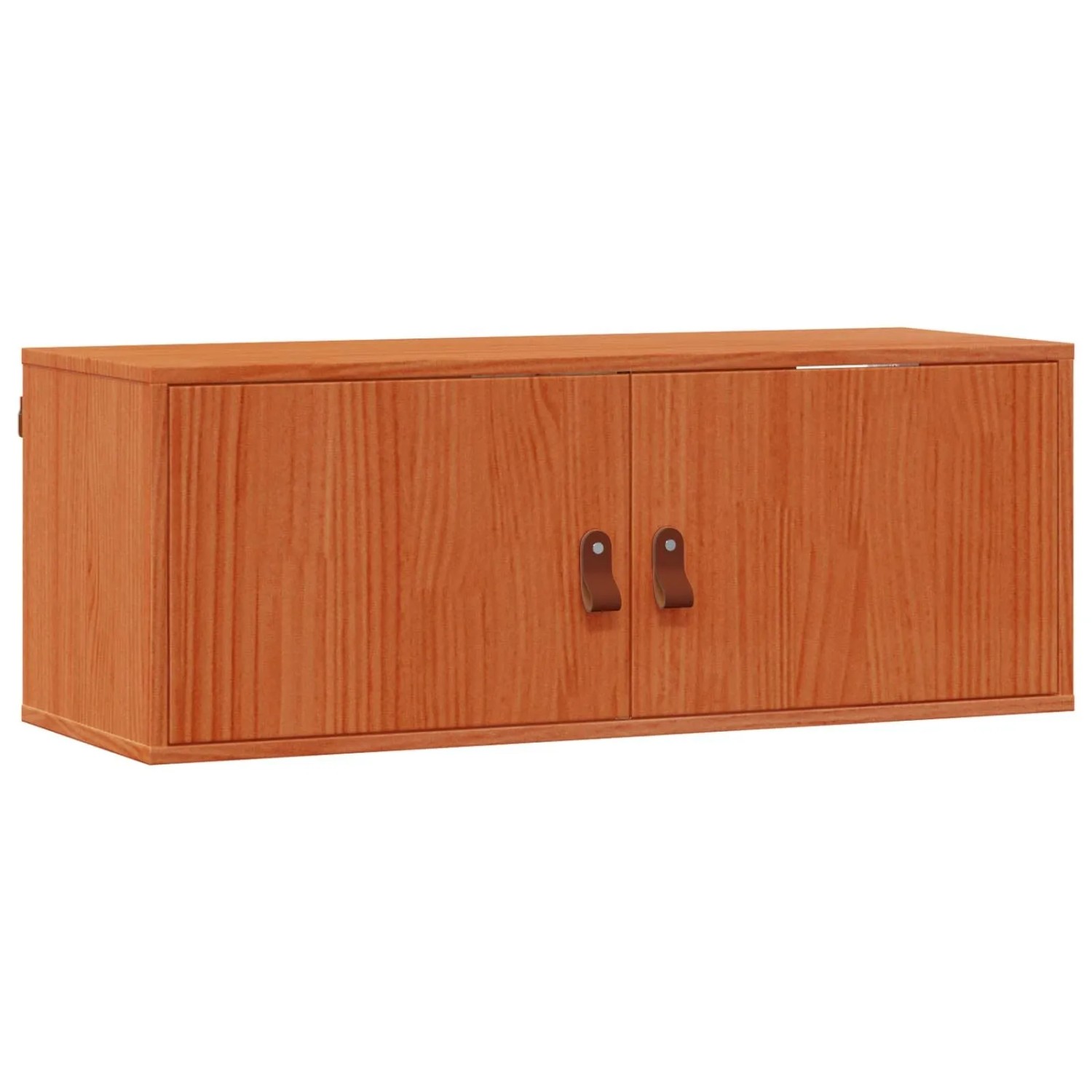 vidaXL Wandschrank mit Regal mit Tür 2 Stk Wachsbraun 80 x 30 x 30 cm 869949