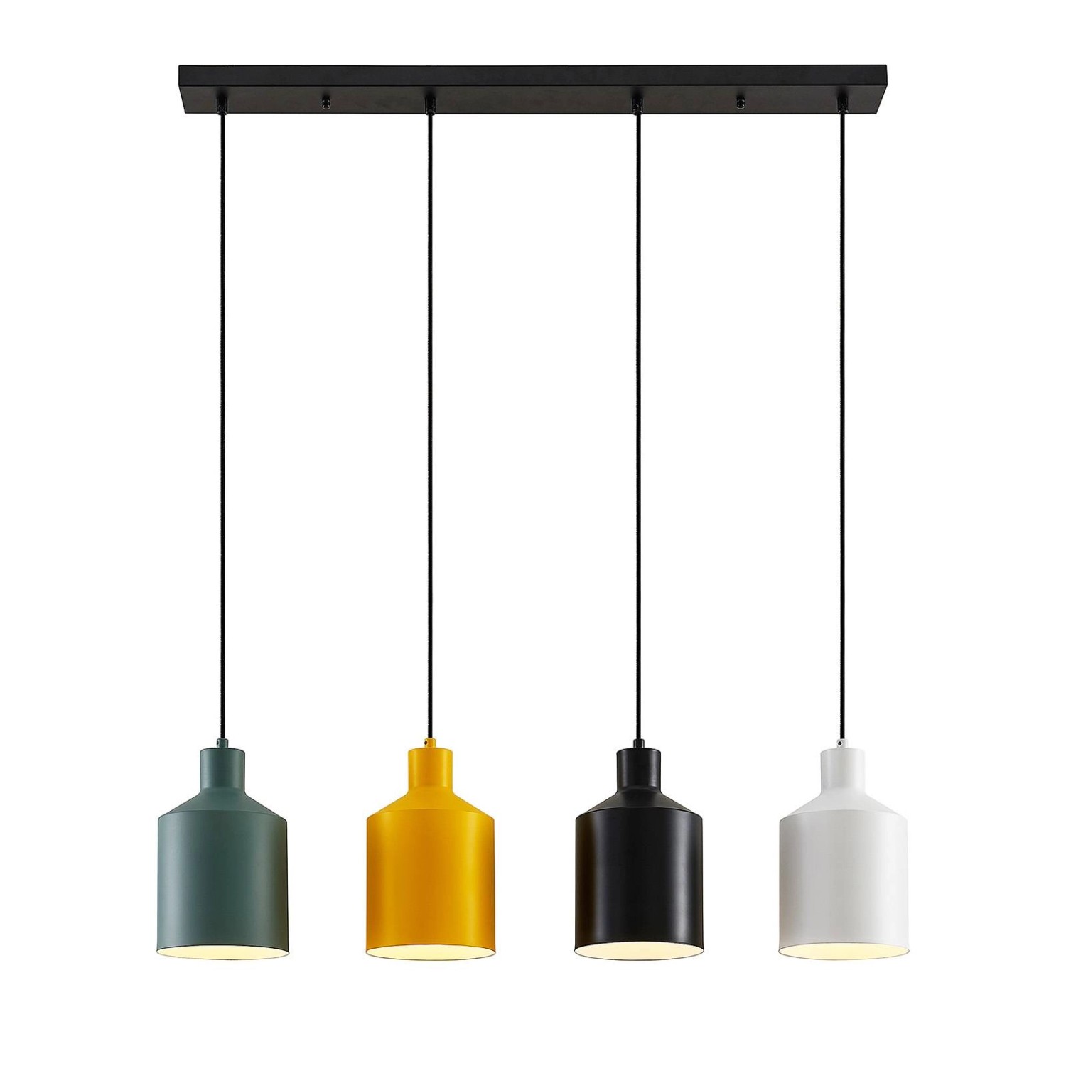 Lindby Pendelleuchte Tirane 9626193 Modern in Schwarz aus Metall 4-flammig günstig online kaufen