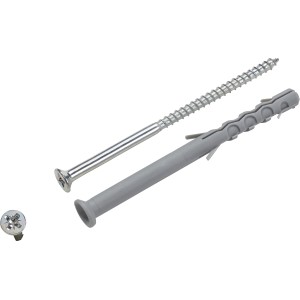 LUX Fensterrahmendübel (8x100 mm, 6 Stück) mit Schraube, geeignet für Fenster- und Türrahmen.