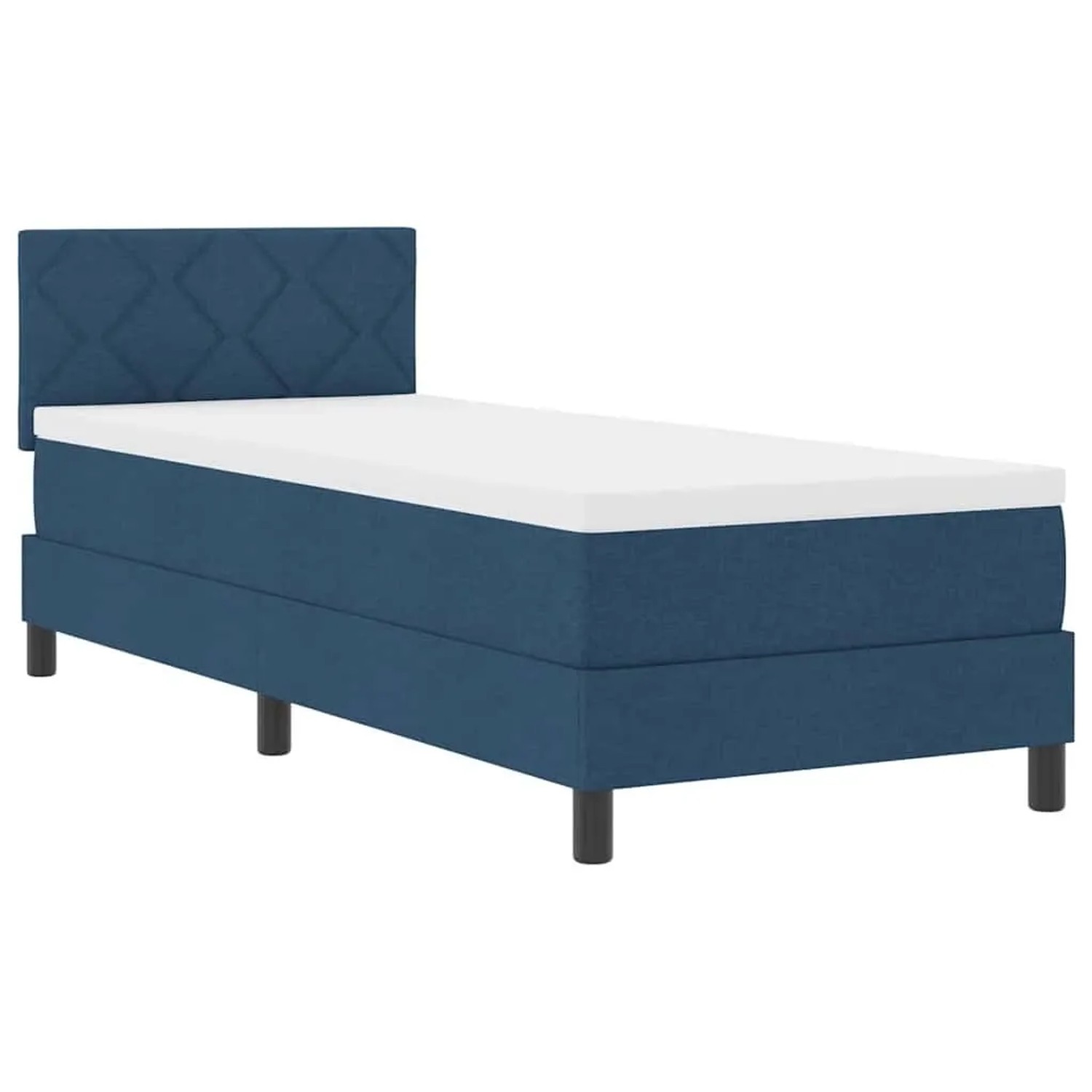 vidaXL Boxspringbett mit Matratze Blau 80 x 200 cm Stoff 3338726 günstig online kaufen
