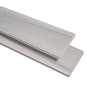 GartenLand WPC Terrassendielen Advance, Pebble-Grey Bicolor, geprägte Holzstruktur.