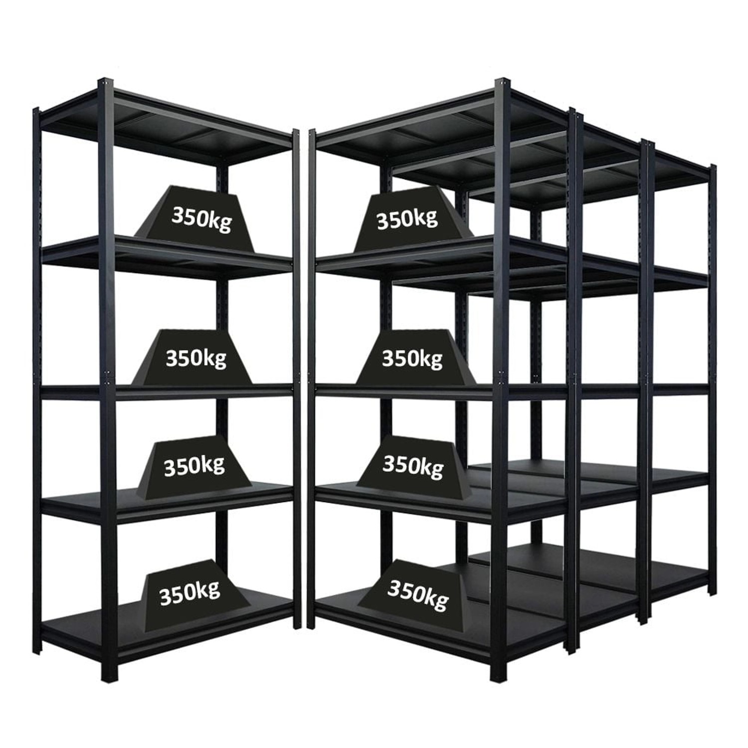 PROREGAL Mega Deal 4x Schwerlastregal Thorin HxBxT 180x90x40cm Fachlast 350 günstig online kaufen