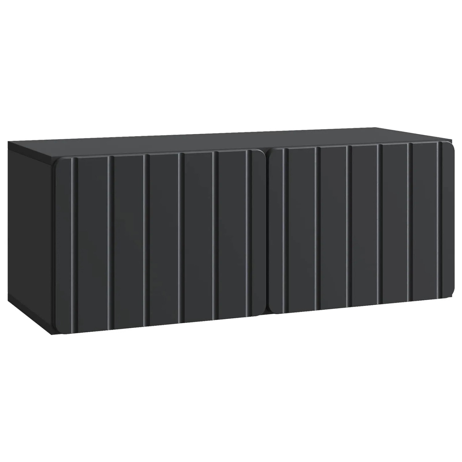 vidaXL Wandmontierter TV-Schrank Schwarz 78,5 x 31 x 30 cm 898376