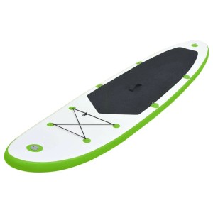 vidaXL Aufblasbares Stand Up Paddle Board Set Grün und Weiß 92732
