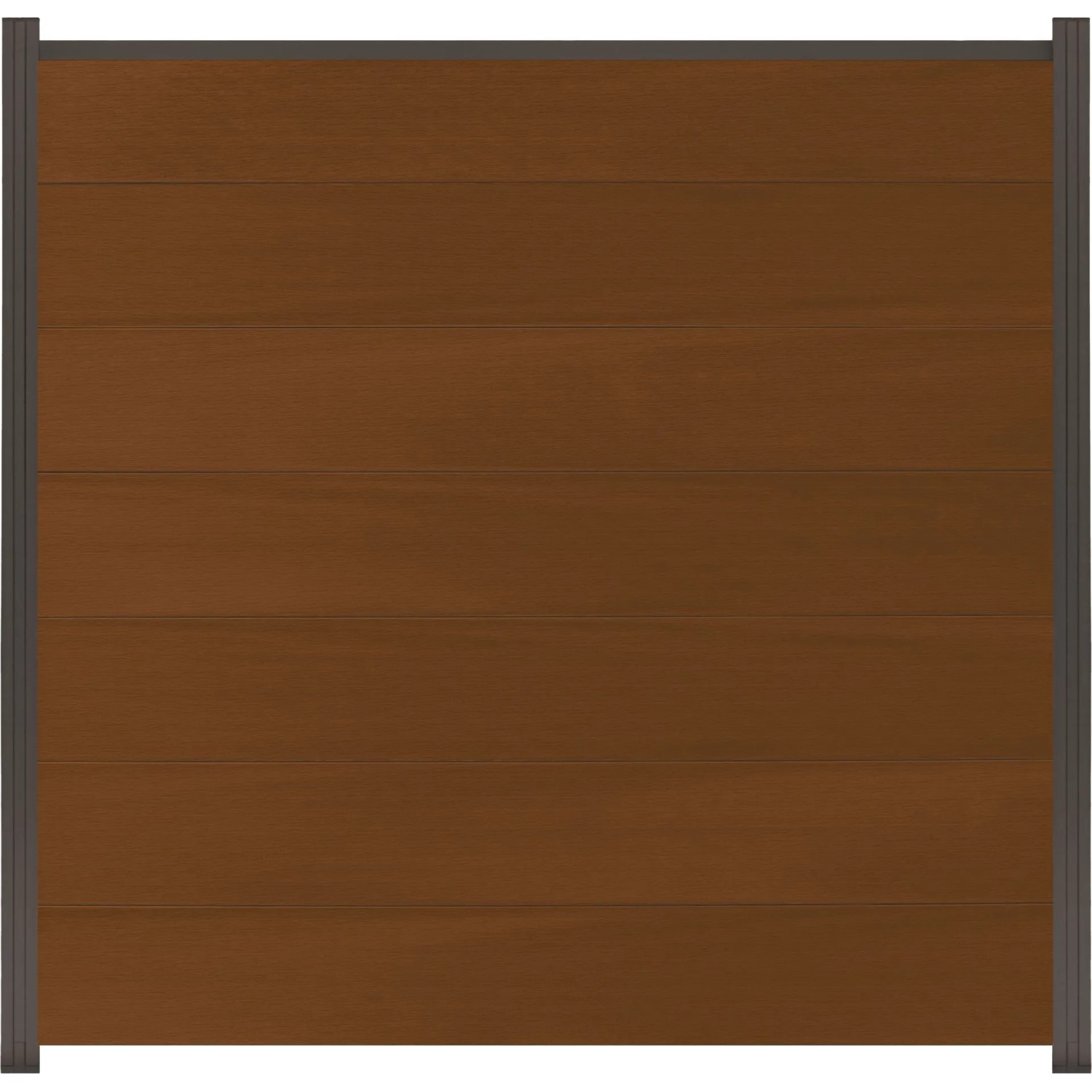 GartenLand WPC Zaun Set XL Ameland Co-extrudiert ca. 180 x 180 cm Sichtschutz Steckzaun Ipê Ohne Pfosten Ohne Abschlussleiste