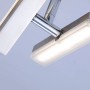 Moderner LED-Spot „Rico“ mit 4 Strahlern aus Stahl. Warmweißes Licht für Wohnräume.