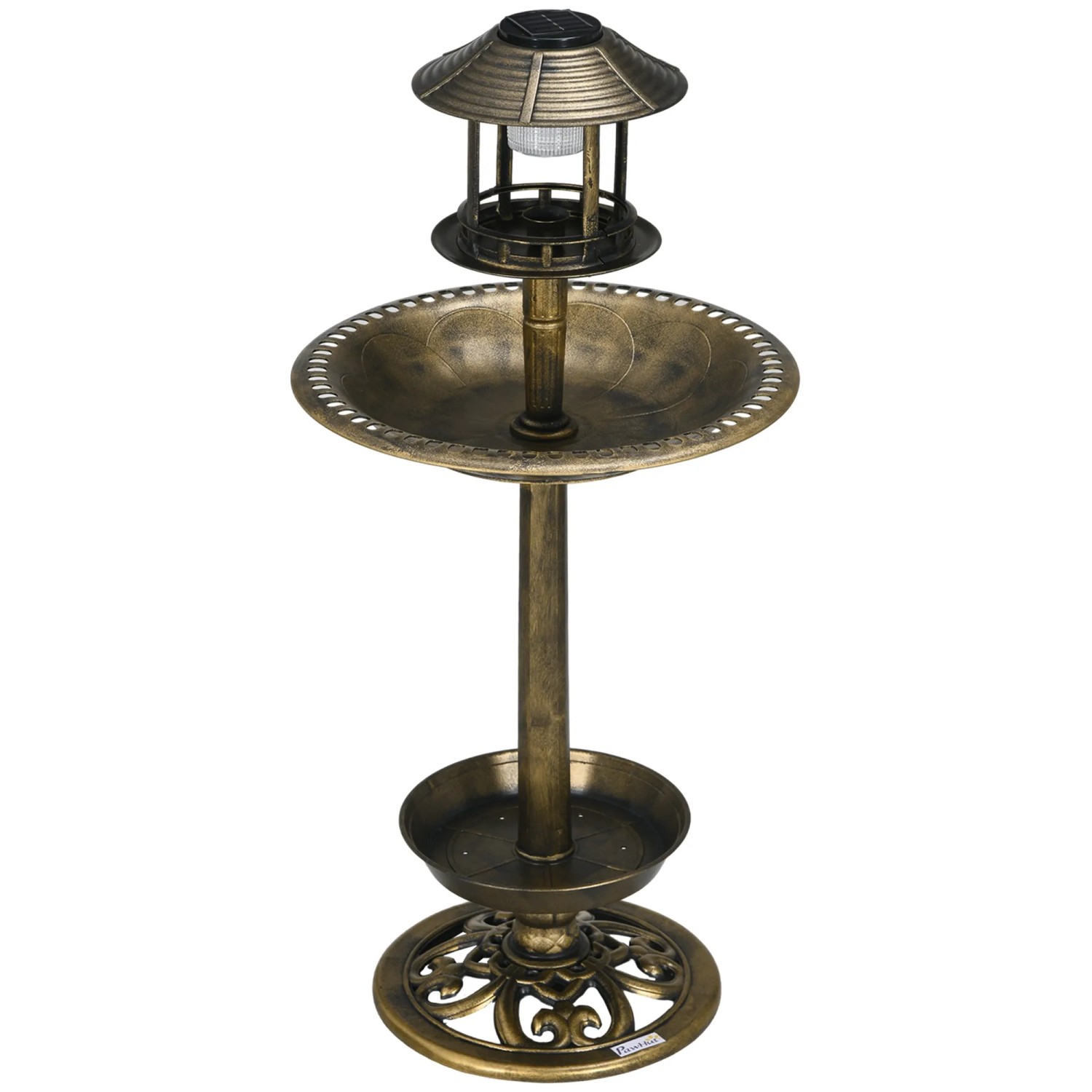 Outsunny Vogeltränke  mit Blumensockel Kunststoff Bronze Ø50 x 110H cm