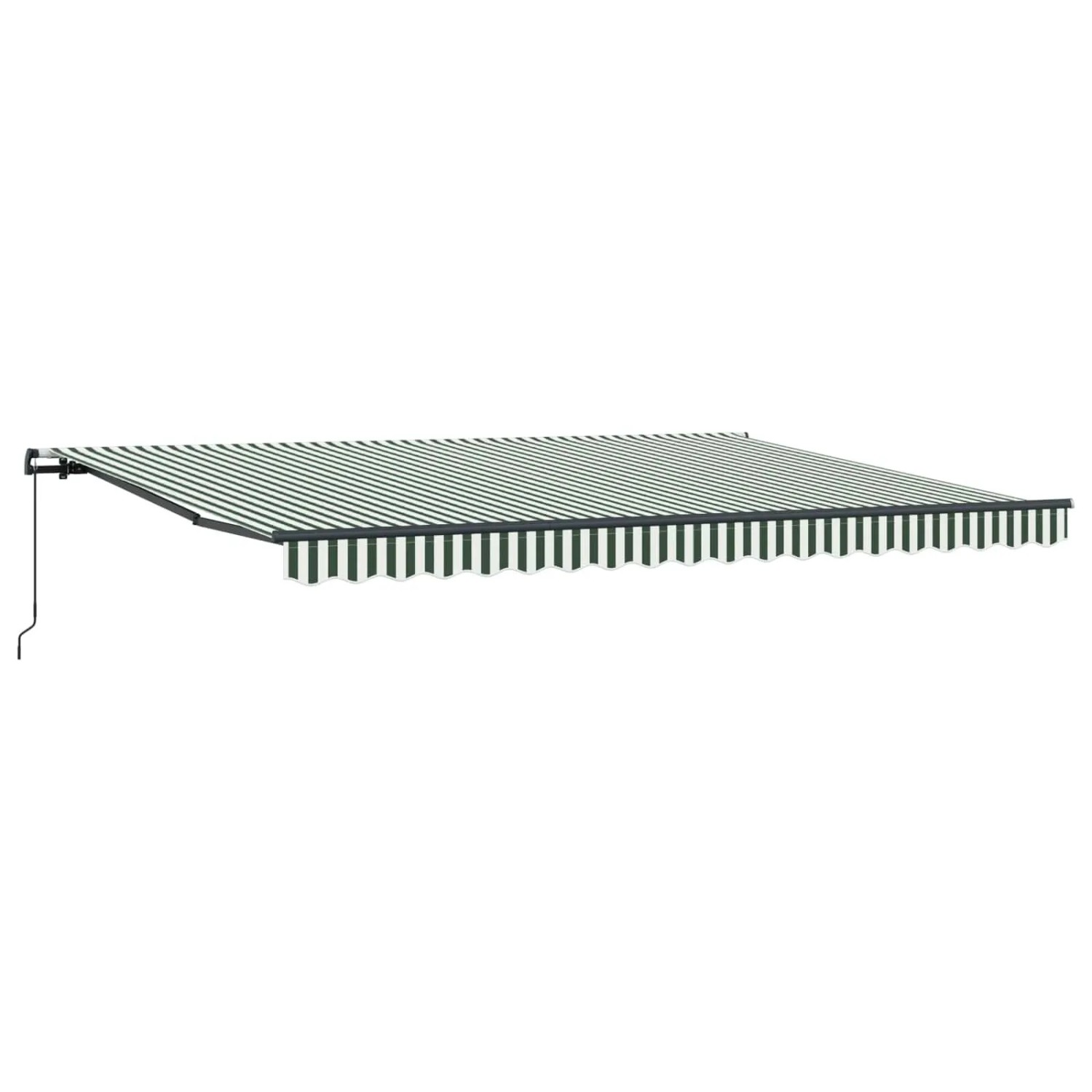 vidaXL Einziehbare Markise Grün und Weiß 450 x 350 cm 3331189