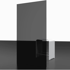 Schulte Seitenwand für Schiebetür Kristall/Trend, Chromoptik, Grau Anthrazit, 200x90cm.