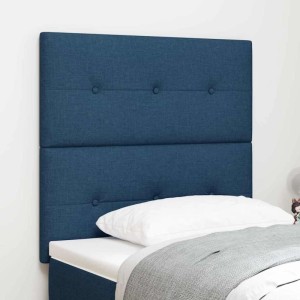 vidaXL LED Kopfteil mit LED-Lichtleisten Blau 80 cm Polyester 3338390