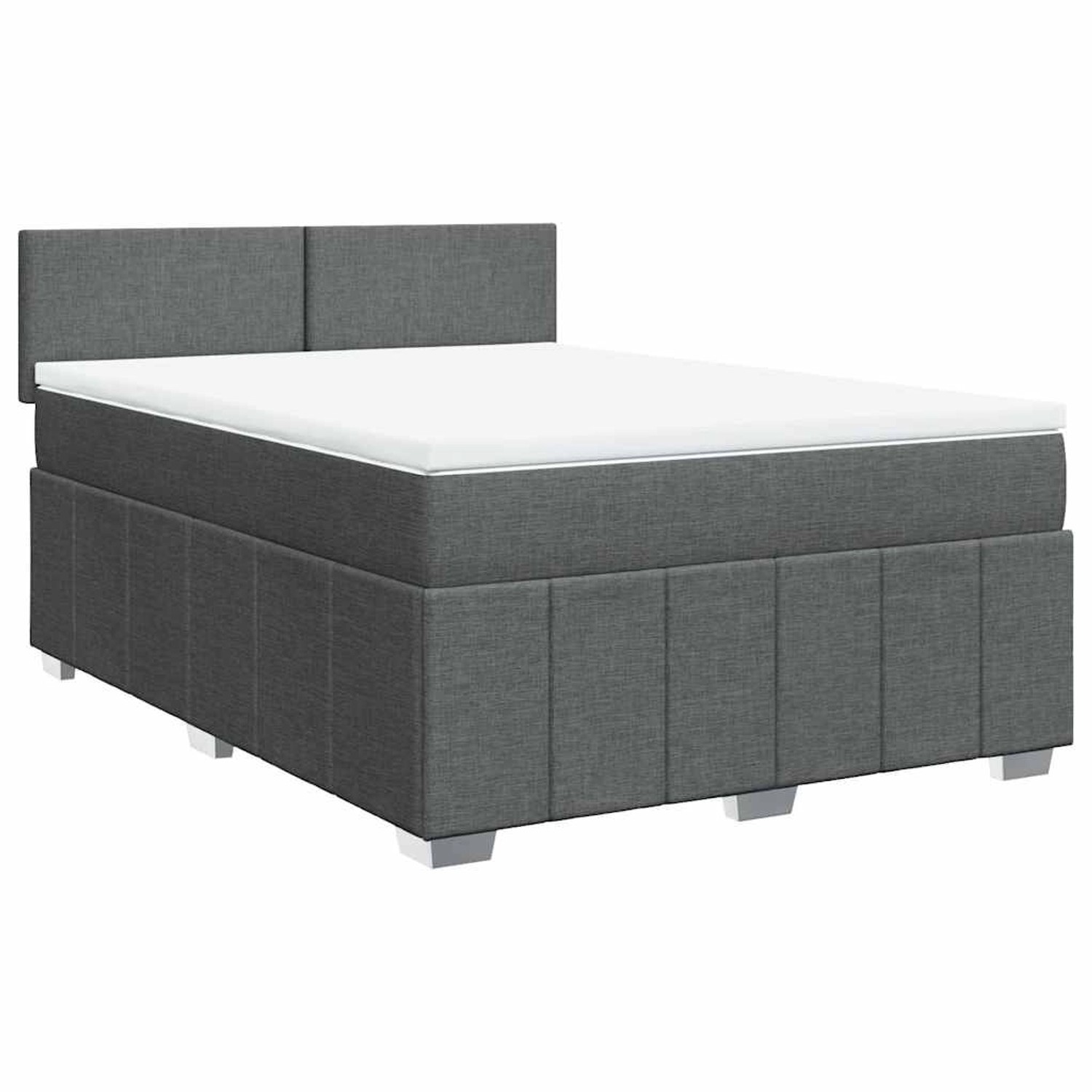 vidaXL Boxspringbett mit Matratze Dunkelgrau 140x190 cm Stoff 3287057 günstig online kaufen
