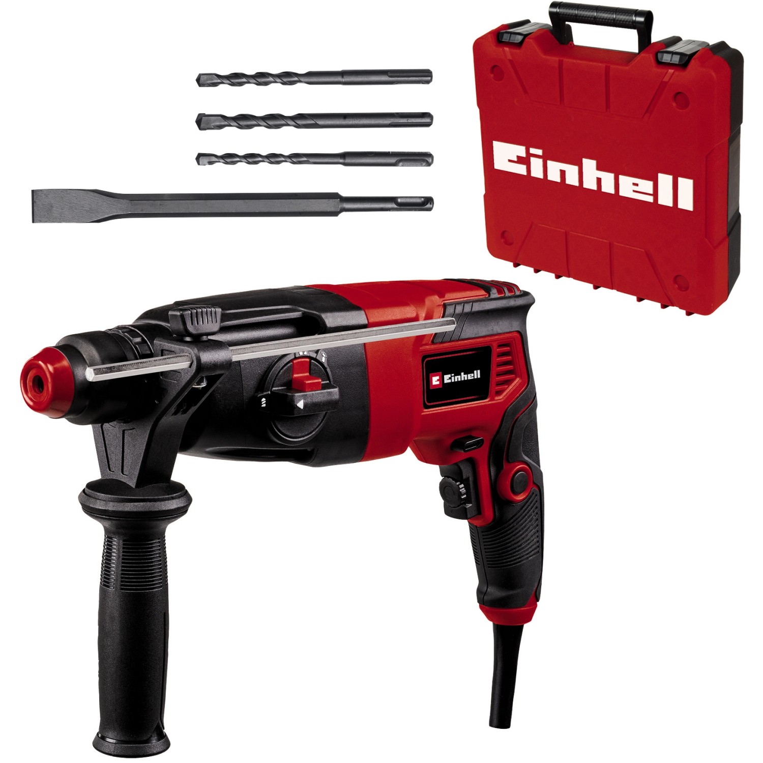 Einhell 620 W Bohrhammer TC-RH 620 4F Kit inkl. Tiefenanschlag mit Koffer