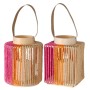 Zwei farbenfrohe LED Laternen Nista (Orange, Pink) von Boltze, 2-fach sortiert. Dekorative Beistelltisch-Laternen.