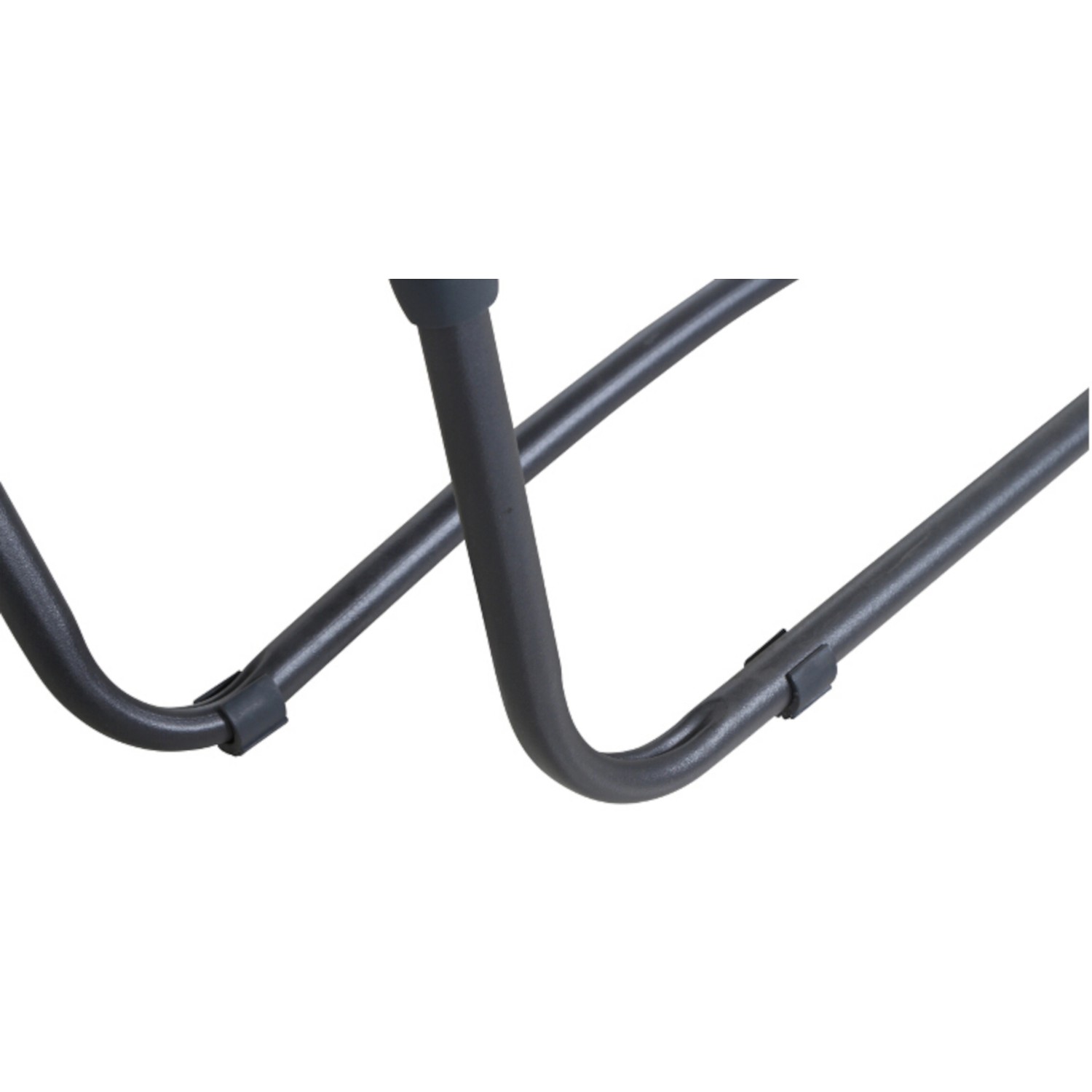 Detailaufnahme: Anthrazitfarbenes Gestell des Siena Garden Campingstuhl Relax Comfort.