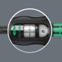 Detailaufnahme des Drehmomentschlüssels Wera Click-Torque A 5 mit Anzeige des Drehmomentbereichs.