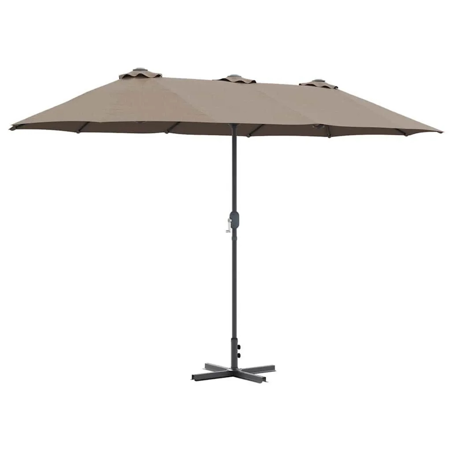 vidaXL Gartenparasol Taupe 370 x 197 x 239 cm 42003370 günstig online kaufen