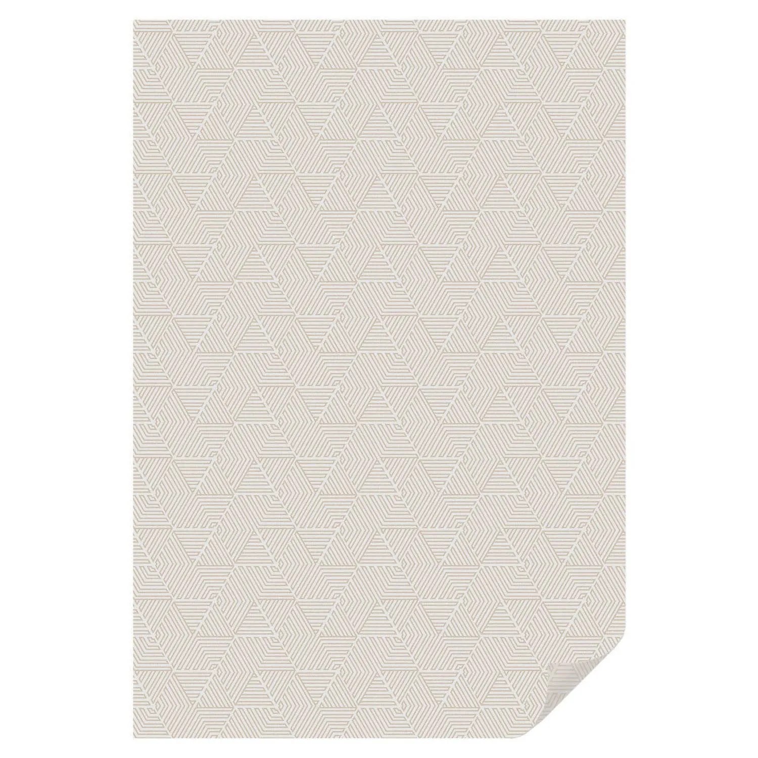 Tulup Buntglasfolie Lineare Dreiecke Fensterfolie Buntglas 100x146 cm Beige günstig online kaufen