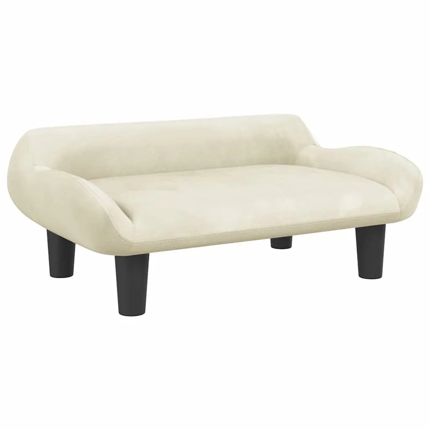vidaXL Kindersofa Creme 70x40x24 cm Samt 3196355