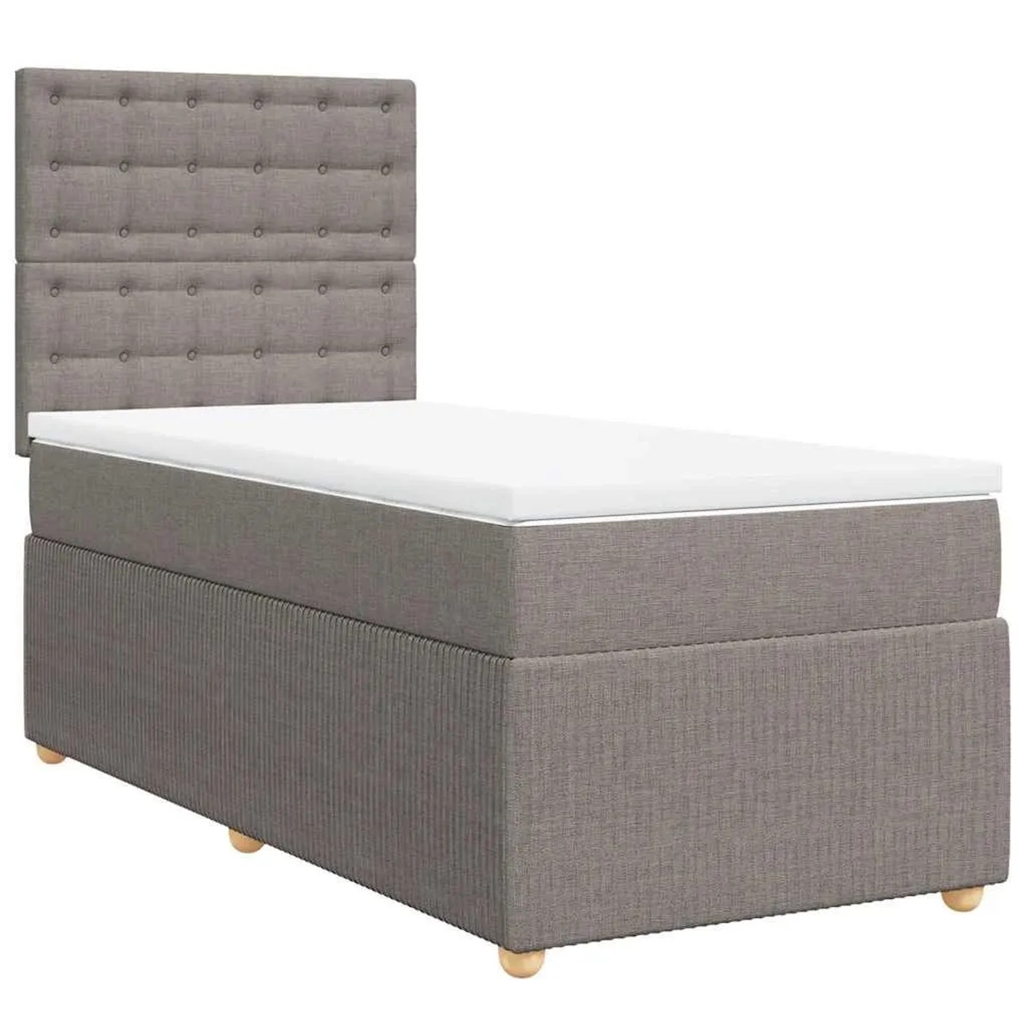 vidaXL Boxspringbett mit Matratze Taupe 90x200 cm Stoff 3291957 günstig online kaufen