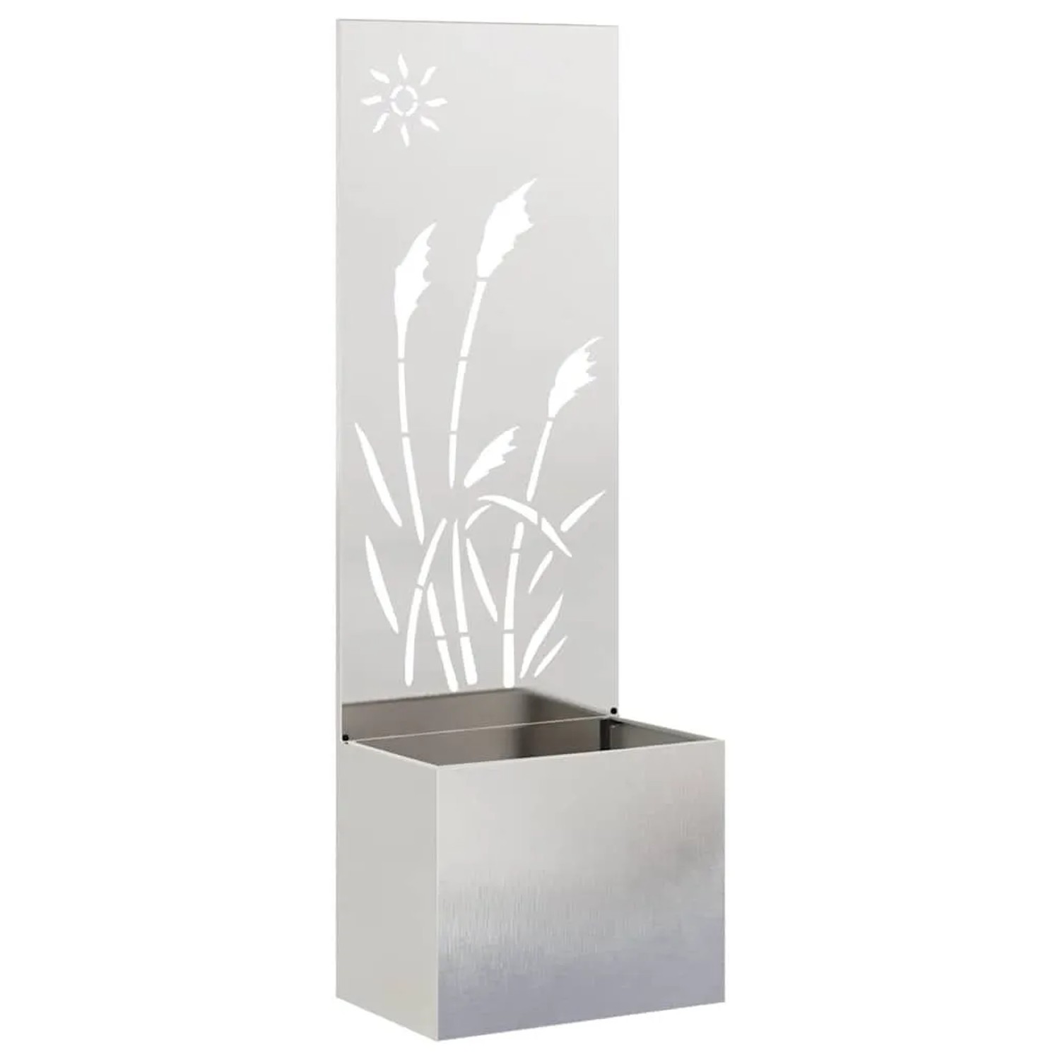 vidaXL Garten Sichtschutz-Leinwand Silber 50 x 140 cm Edelstahl 876431