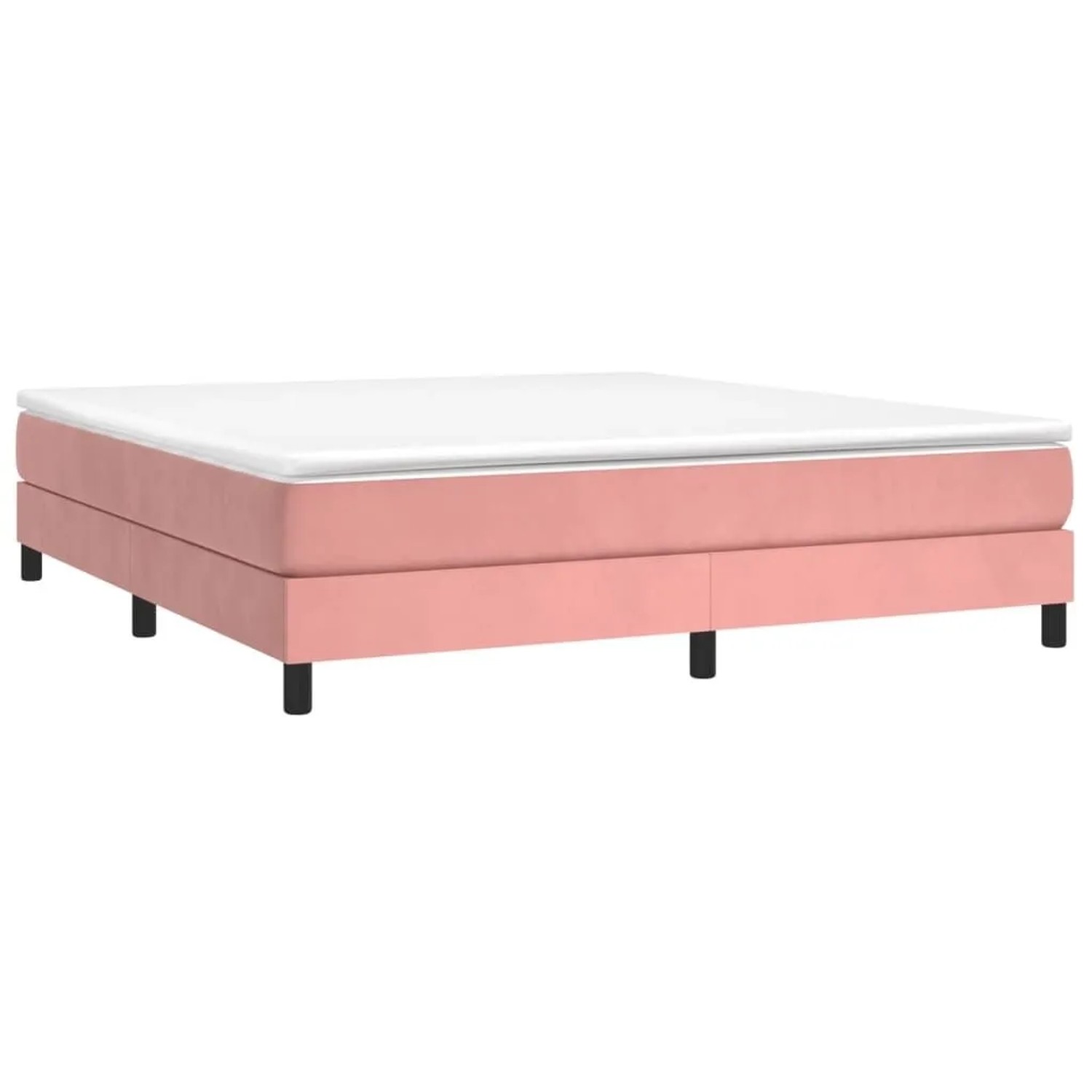 vidaXL Boxspringbett mit Matratze Rosa 180x200 cm Samt 3144350 günstig online kaufen