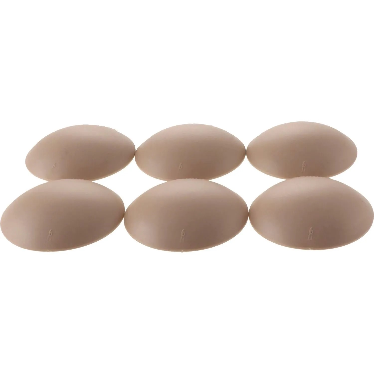 vasalat Set Wand-Türstopper Selbstklebend Ø 60 mm H 15 mm Beige 6 Stück