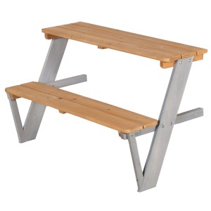 roba Picknickerweiterung für Spielhaus mit Tisch und Sitzbank für Kinder ab 18 Monaten