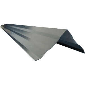 Anthrazitfarbener Ortgangwinkel für Trapezbleche, 11,5x11,5x100 cm.