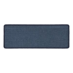 Blaue Karat Stufenmatte aus Sisal, rechteckig, selbstklebend, ohne Lippe, 23,5x65 cm.