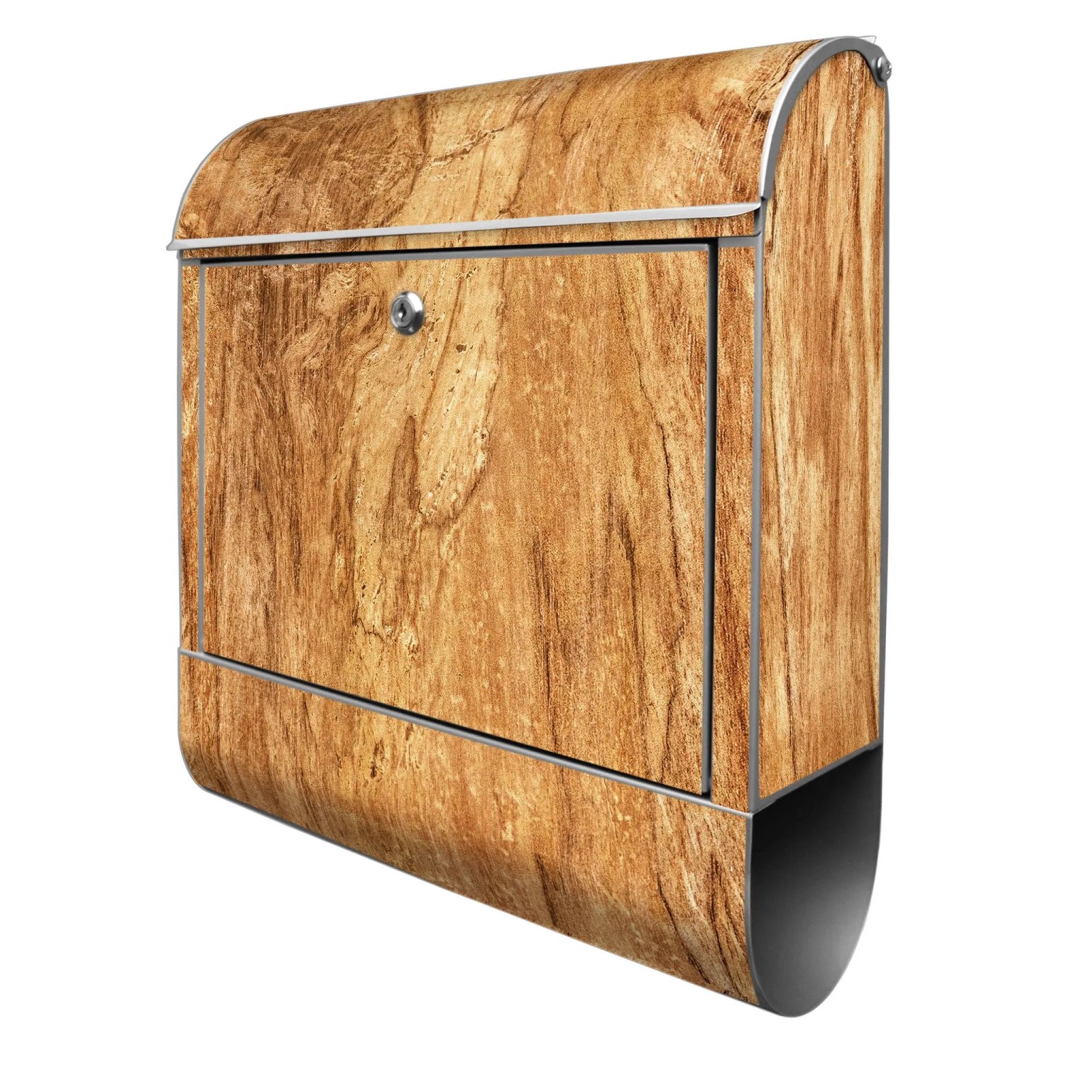 Banjado Design Briefkasten Silber Pulverbeschichtet 39x47x14cm 2 Schlüssel günstig online kaufen