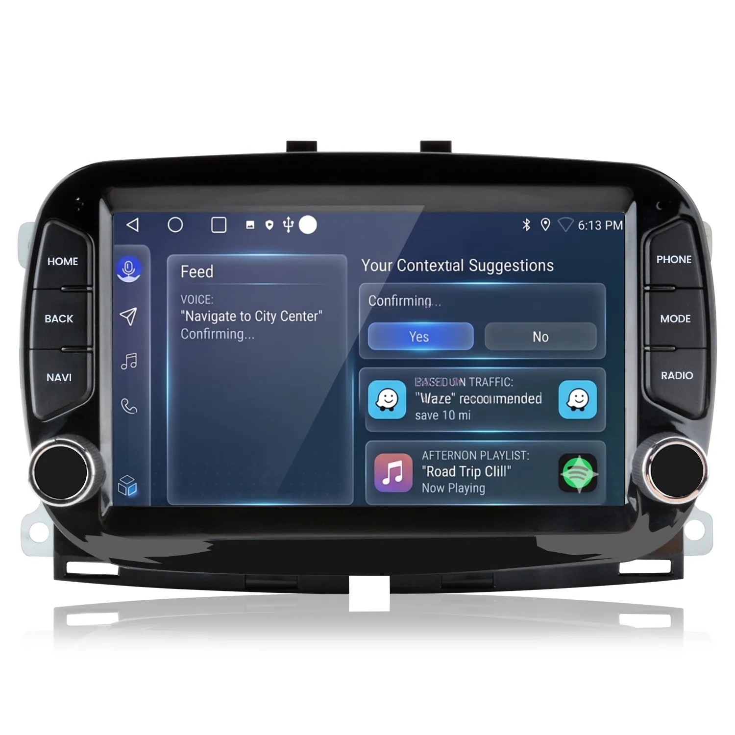 Junsun 7 Zoll Autoradio Für Ford FIAT 500 2016 To 2019 Carply Und Auto Radio
