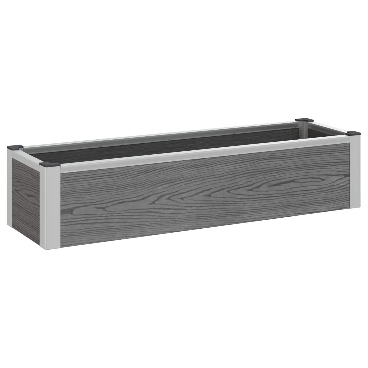 vidaXL Hochbeet Grau 100 x 30 x 22 cm WPC und Aluminium 42039081