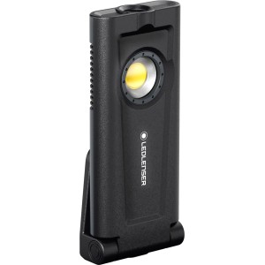 Ledlenser iF2R Baustrahler: Kompakte LED-Taschenlampe mit Standfuß, Haken und Magnet für flexible Beleuchtung.