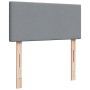Hellgraues vidaXL Boxspringbett Kopfteil, Stoffbezug, Holzfüße, für Betten. 