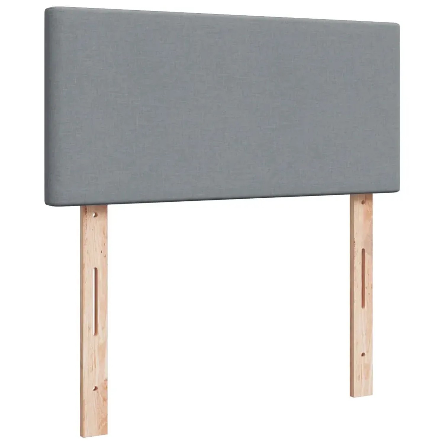 Hellgraues vidaXL Boxspringbett Kopfteil, Stoffbezug, Holzfüße, für Betten. 