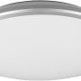 Titanfarbene LED-Deckenleuchte Limbus, Ø 34,7 cm, warmweißes Licht für Wohn- und Schlafzimmer.