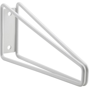 Metall-Konsole Prisma, 10x21,6 cm, matt weiß, für Regale & Regalböden.