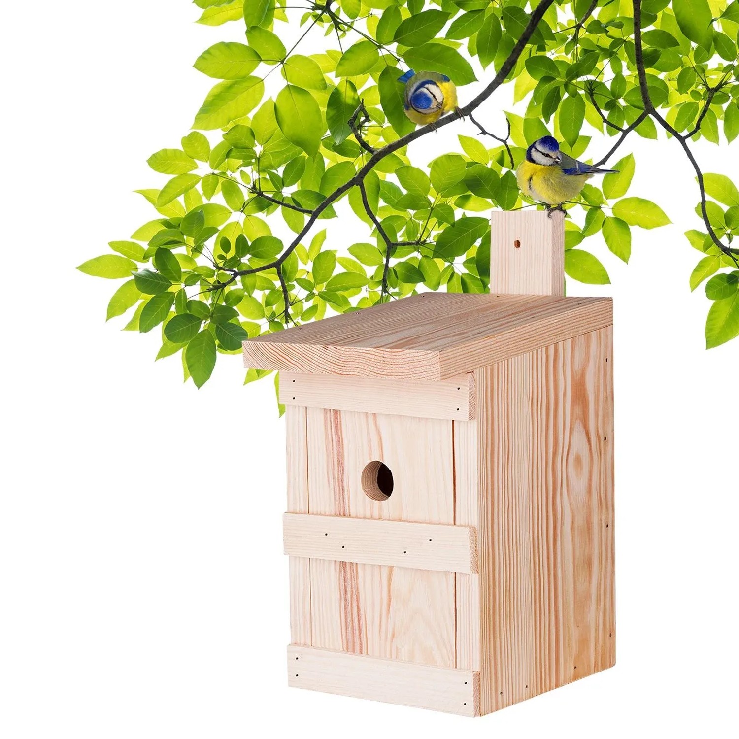 BigDean Nistkasten Für Meisen Und Kleinvögel Vogelhaus Aus Massivholz 27x17x17cm Brutkasten Handgemacht In Europa Meisenkasten Wetterfest Mit