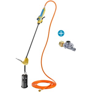 Gloria Thermoflamm bio Professional E+ Turbo Set Unkrautbrenner mit Schlauch und Druckminderer.
