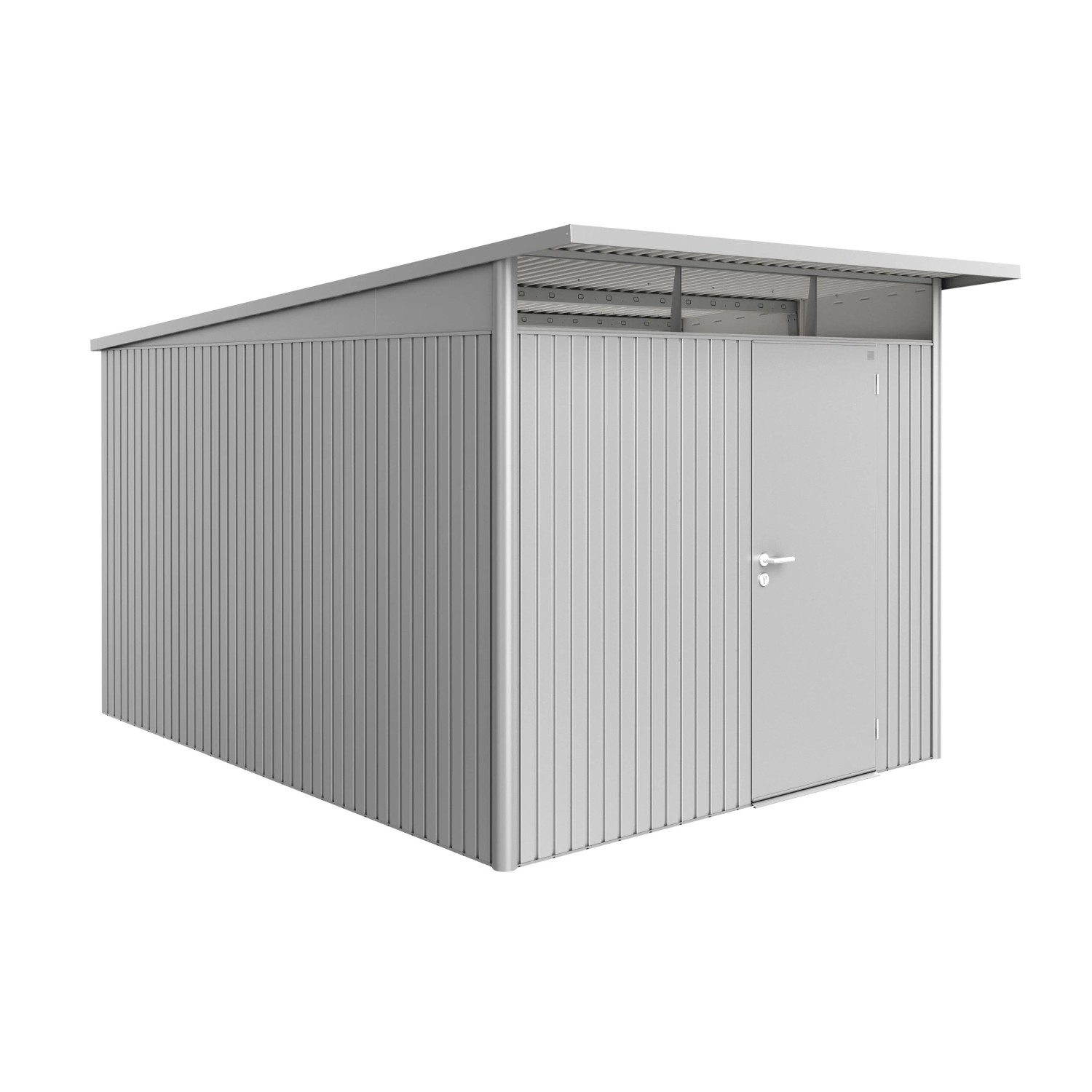 Biohort Metall-Gerätehaus AvantGarde Gr. A8, silber-metallic mit Tür