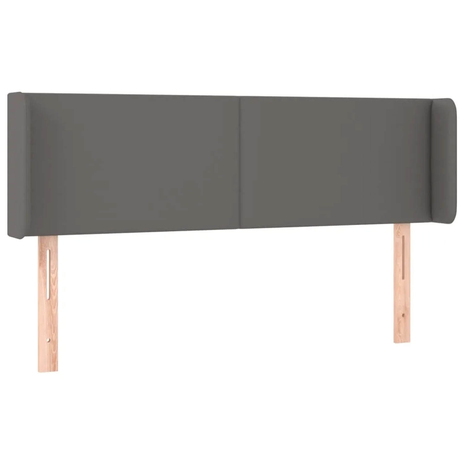 vidaXL LED Kopfteil Grau 147x16x78/88 cm Kunstleder 3123050