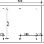 Technische Zeichnung Satteldach-Carport Wallgau 430 x 500 cm mit Maßangaben.