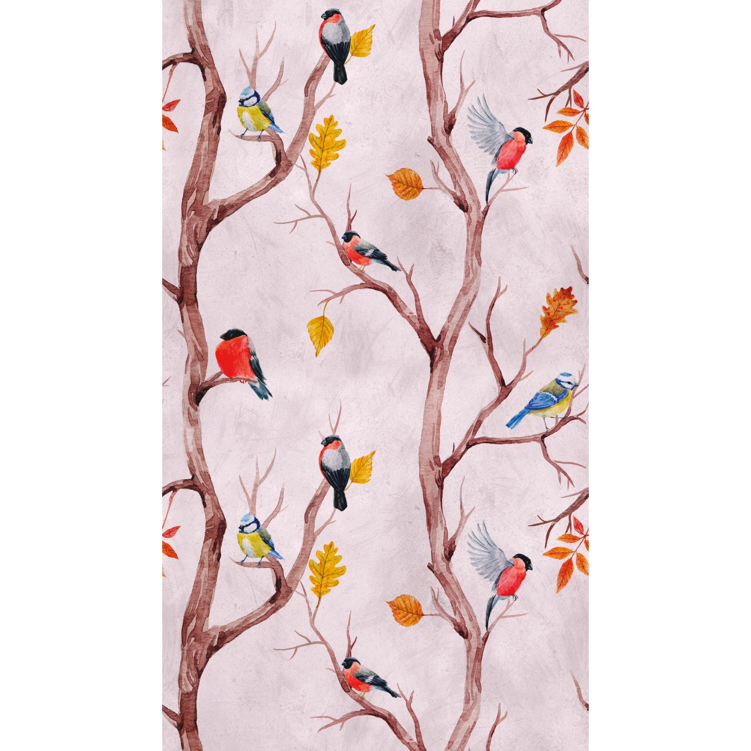 A.S. Création Fototapete Vlies Vögel Baum Äste 159 cm x 280 cm Rosa FSC® günstig online kaufen