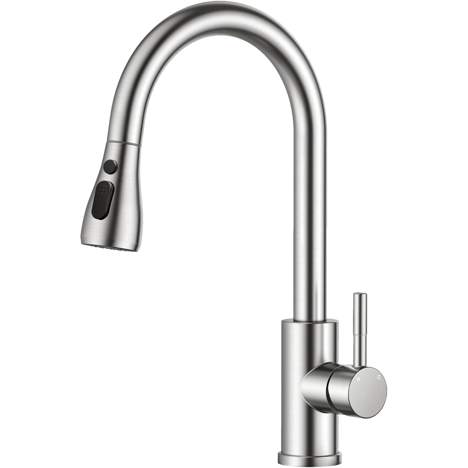 AICA Wasserhahn Silber Zwei Wasserauslassmodi Küche Mischbatterie Ausziehba günstig online kaufen